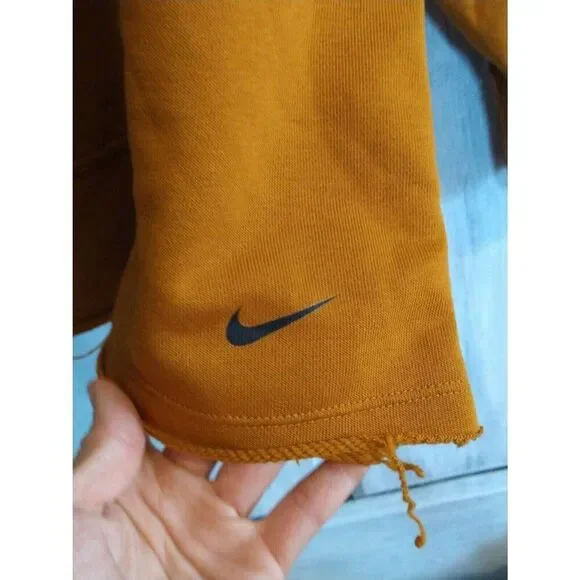 Nike Just Do It Mustard Cold Shoulder Nwot Medium Hoodie - Picture 10 of 15
